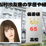 松村沙友理の学歴や経歴